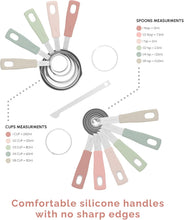 Load image into Gallery viewer, Measuring Cups and Measuring Spoons Set of 14 - Stainless Steel Measuring Cups and Spoons Set, Includes 1/8 Teaspoon Measuring Spoon, 1/8 Cup Measuring Cup, Leveler Dry (14, Country Chic)