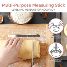 Load image into Gallery viewer, 22-Piece Stainless Steel Measuring Cups and Spoons Set, Tad Dash Pinch Smidgen Drop Mini Measuring Spoons, Measuring Stick Leveler, Measurement Conversion Chart Fridge Magnet, (Country Chic)