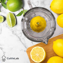 Load image into Gallery viewer, Glass 2-Cup Juicer (Clear) - Lemon and Lime Manual Squeezer, Citrus Reamer