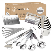 Load image into Gallery viewer, 22-Piece Stainless Steel Measuring Cups and Spoons Set in Charcoal